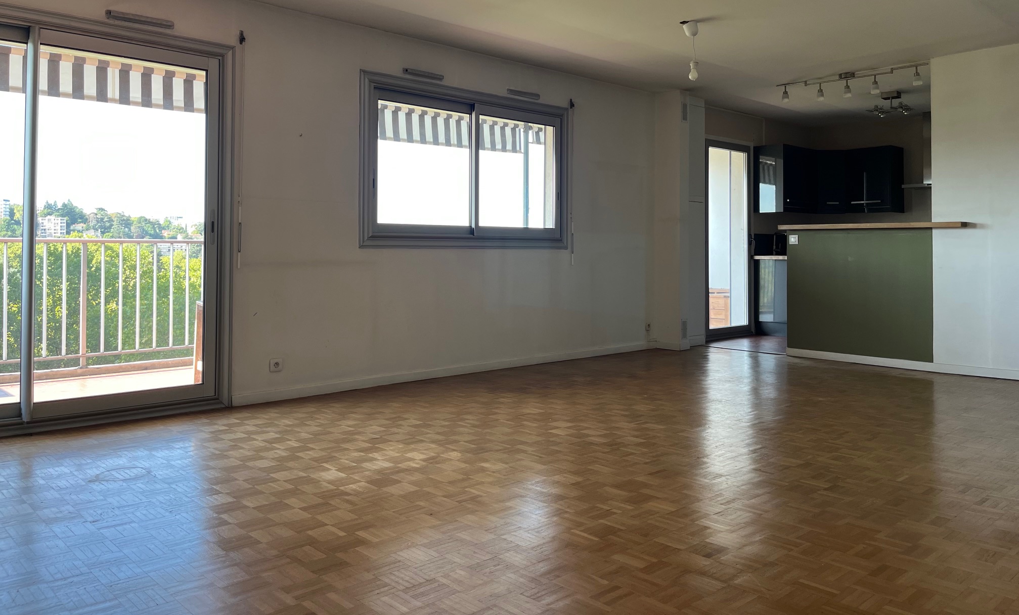 Salon, cuisine ouvert